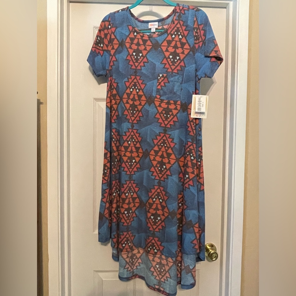 LuLaRoe Carly, Large, NWT, beautiful Aztec print.